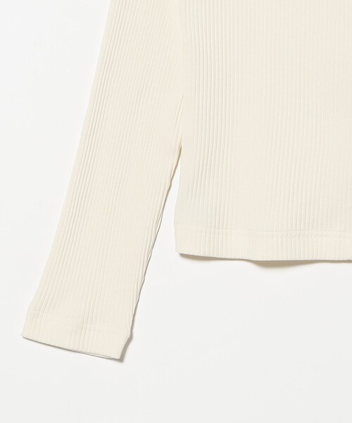 Ray BEAMS(レイビームス)の「FRED PERRY / ボタン スルー リブ ポロシャツ(ポロシャツ・レディース・ナチュラル/ブラック・10)」の6枚目の写真