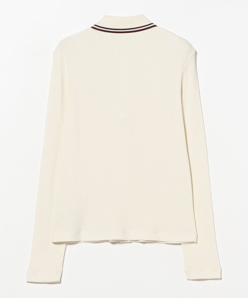 Ray BEAMS(レイビームス)の「FRED PERRY / ボタン スルー リブ ポロシャツ(ポロシャツ・レディース・ナチュラル/ブラック・10)」の7枚目の写真