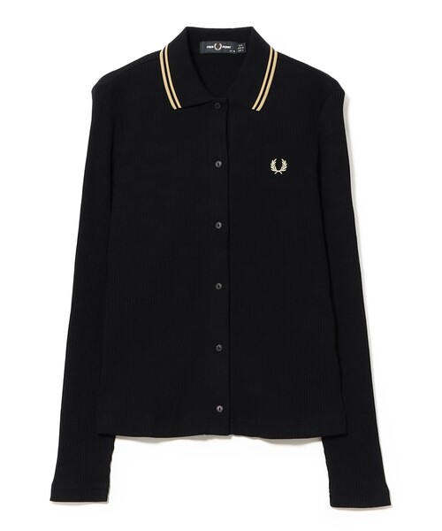 FRED PERRY(フレッドペリー)の「FRED PERRY / ボタン スルー リブ ポロシャツ(ポロシャツ・レディース・ナチュラル/ブラック・10)」の6枚目の写真