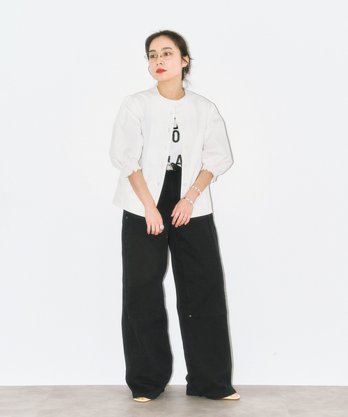 CITYSHOP(シティーショップ)の「PUFF SLEEVE ブラウス(シャツ/ブラウス・レディース・ブラック/ホワイト・FREE)」の19枚目の写真