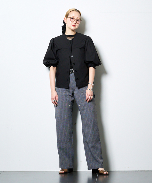 CITYSHOP(シティーショップ)の「PUFF SLEEVE ブラウス(シャツ/ブラウス・レディース・ブラック/ホワイト・FREE)」の15枚目の写真