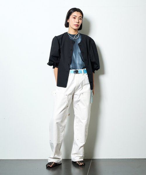 CITYSHOP(シティーショップ)の「PUFF SLEEVE ブラウス(シャツ/ブラウス・レディース・ブラック/ホワイト・FREE)」の14枚目の写真