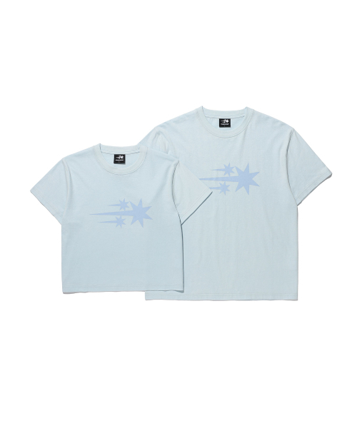 NICE GHOST CLUB(ナイスゴーストクラブ)の「3STAR BASIC TEE_LIGHT BLUE(NG2GMUT534A)(Tシャツ/カットソー・レディース・ライトブルー・SMALL/MEDIUM/LARGE)」の2枚目の写真