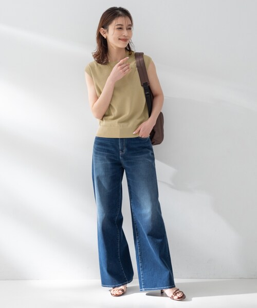 UNTITLED（アンタイトル）の「【TRADITIONAL WEATHERWEAR】ニットベスト（ニット/セーター・レディース・ベージュ/イエロー/ブラック・02）」の14枚目の写真