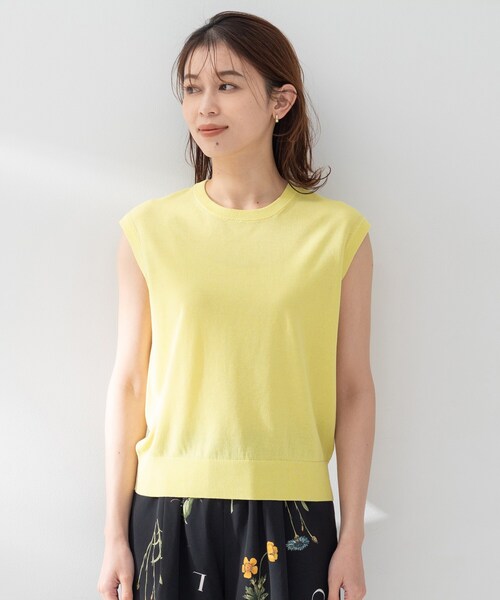 UNTITLED（アンタイトル）の「【TRADITIONAL WEATHERWEAR】ニットベスト（ニット/セーター・レディース・ベージュ/イエロー/ブラック・02）」の17枚目の写真