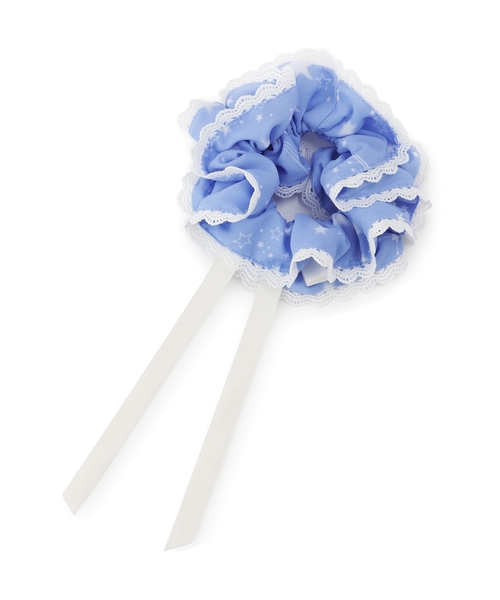 mezzo piano Junior（メゾピアノジュニア）の「音符シリーズシュシュ（その他ヘアアクセサリー・キッズ・サックスブルー/ネイビー/オフホワイト・F）」の4枚目の写真