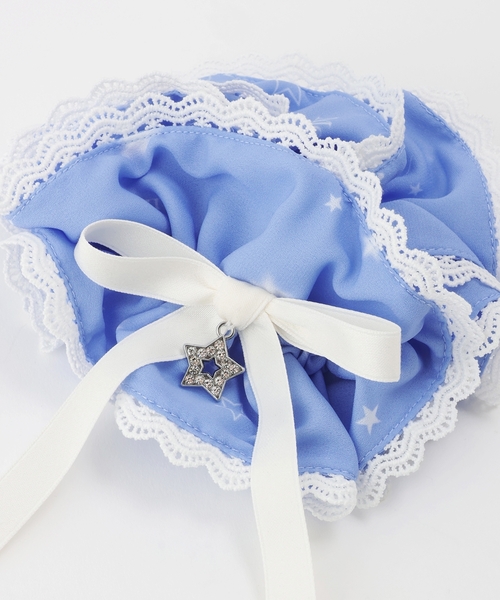 mezzo piano Junior（メゾピアノジュニア）の「音符シリーズシュシュ（その他ヘアアクセサリー・キッズ・サックスブルー/ネイビー/オフホワイト・F）」の5枚目の写真