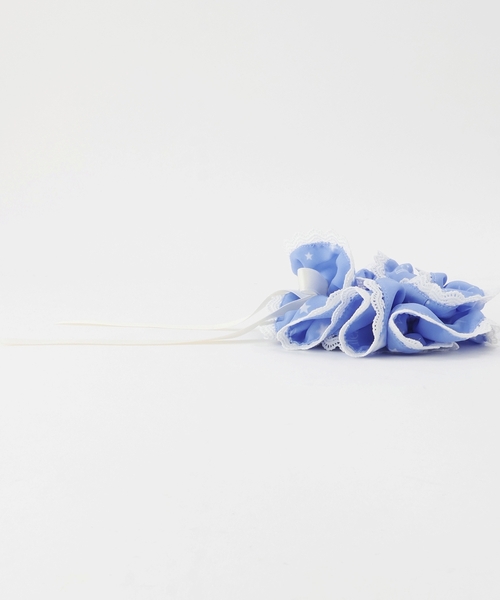 mezzo piano Junior（メゾピアノジュニア）の「音符シリーズシュシュ（その他ヘアアクセサリー・キッズ・サックスブルー/ネイビー/オフホワイト・F）」の6枚目の写真