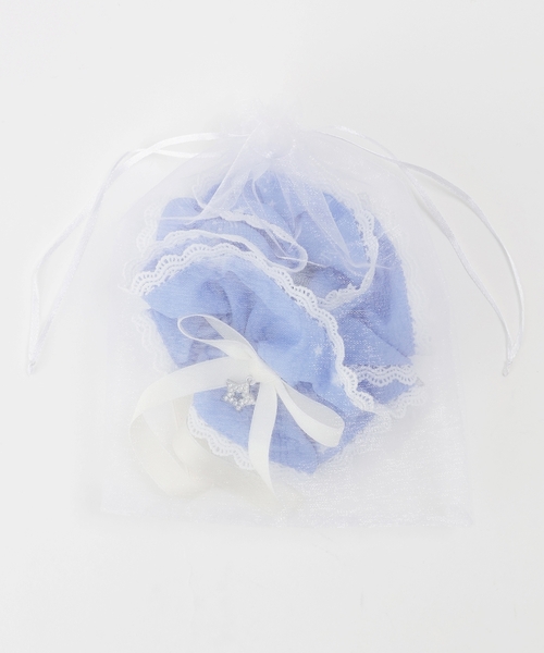 mezzo piano Junior（メゾピアノジュニア）の「音符シリーズシュシュ（その他ヘアアクセサリー・キッズ・サックスブルー/ネイビー/オフホワイト・F）」の7枚目の写真