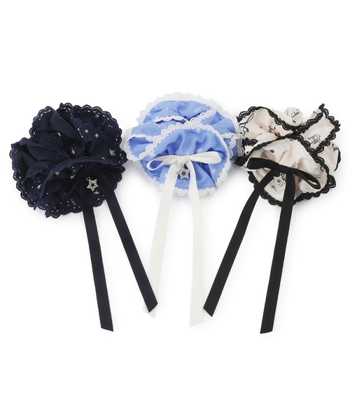 mezzo piano Junior（メゾピアノジュニア）の「音符シリーズシュシュ（その他ヘアアクセサリー・キッズ・サックスブルー/ネイビー/オフホワイト・F）」の8枚目の写真