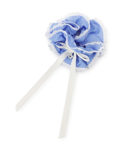 mezzo piano Junior（メゾピアノジュニア）の「音符シリーズシュシュ（その他ヘアアクセサリー・キッズ・サックスブルー/ネイビー/オフホワイト・F）」の9枚目の写真