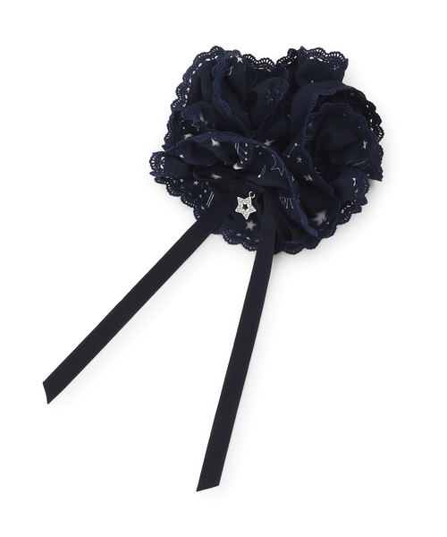 mezzo piano Junior（メゾピアノジュニア）の「音符シリーズシュシュ（その他ヘアアクセサリー・キッズ・サックスブルー/ネイビー/オフホワイト・F）」の12枚目の写真