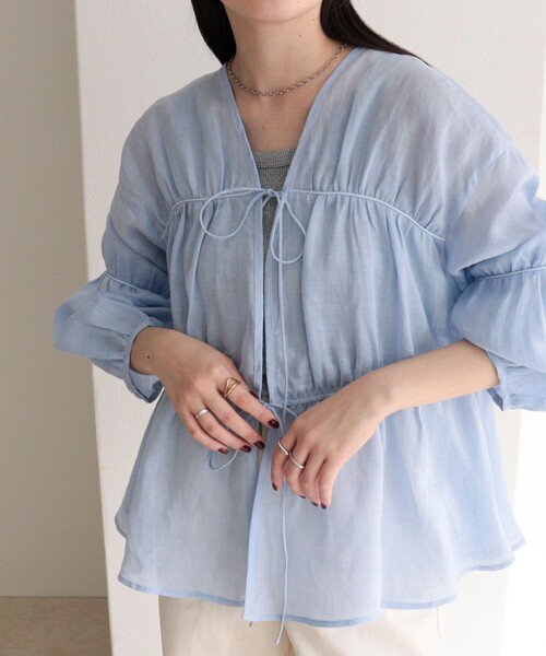 fredy emue(フレディエミュ)の「ラスターラミーカルゼブラウス(シャツ/ブラウス・レディース・ブラウン/オフホワイト/ブルー・38)」の22枚目の写真