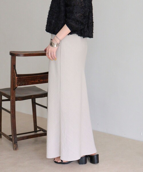 fredy emue（フレディエミュ）の「リネンマーメイドスカート（スカート・レディース・ブラック/ベージュ・38/36）」の8枚目の写真