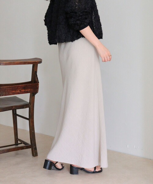 fredy emue（フレディエミュ）の「リネンマーメイドスカート（スカート・レディース・ブラック/ベージュ・38/36）」の10枚目の写真