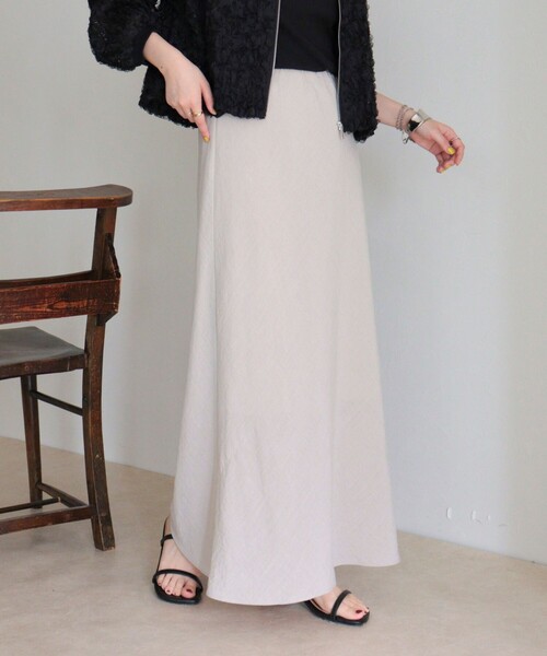 fredy emue（フレディエミュ）の「リネンマーメイドスカート（スカート・レディース・ブラック/ベージュ・38/36）」の11枚目の写真