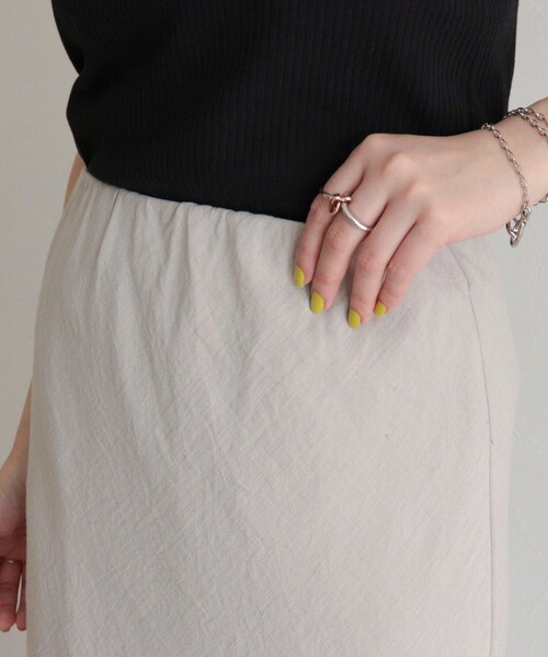 fredy emue（フレディエミュ）の「リネンマーメイドスカート（スカート・レディース・ブラック/ベージュ・38/36）」の15枚目の写真