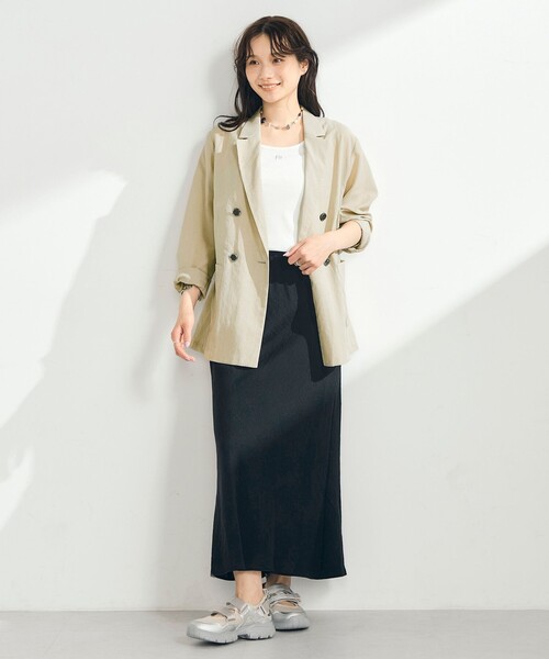 fredy emue（フレディエミュ）の「リネンマーメイドスカート（スカート・レディース・ブラック/ベージュ・38/36）」の17枚目の写真