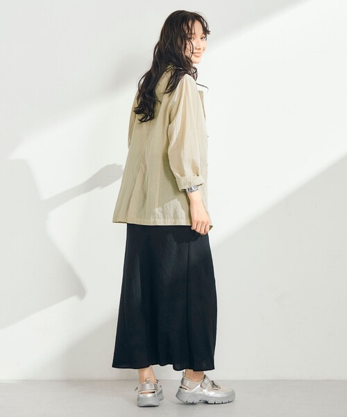 fredy emue（フレディエミュ）の「リネンマーメイドスカート（スカート・レディース・ブラック/ベージュ・38/36）」の19枚目の写真