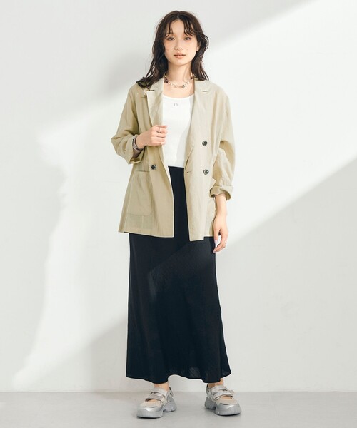 fredy emue（フレディエミュ）の「リネンマーメイドスカート（スカート・レディース・ブラック/ベージュ・38/36）」の20枚目の写真