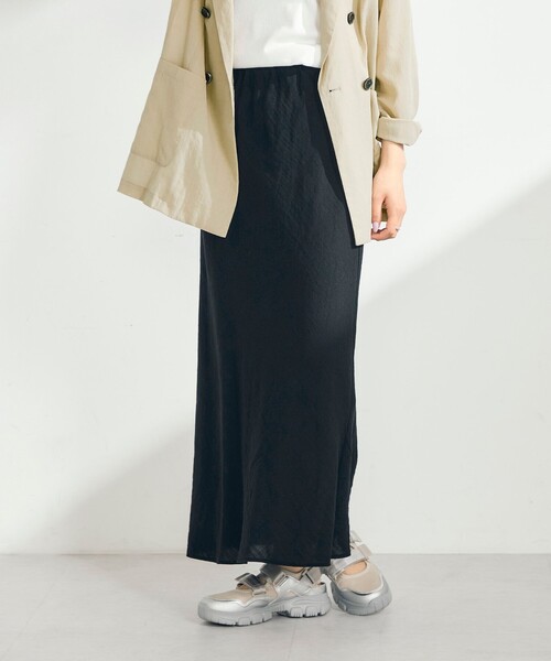 fredy emue（フレディエミュ）の「リネンマーメイドスカート（スカート・レディース・ブラック/ベージュ・38/36）」の22枚目の写真
