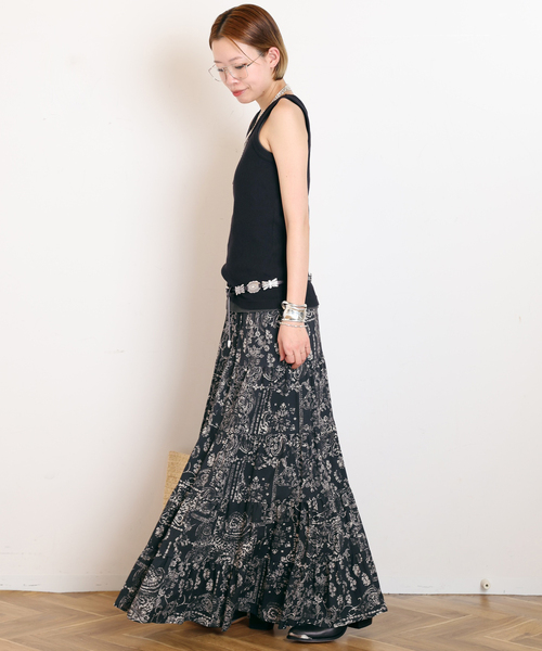 Couture d'adam（クチュールドアダム）の「【COUTURE D'ADAM/クチュールドアダム】別注Bandana College Print Skirt（スカート・レディース・ブラック・FREE）」の5枚目の写真