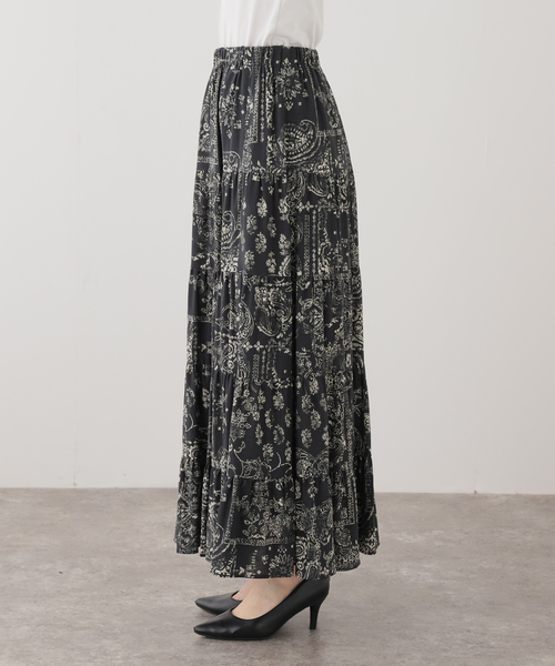 Couture d'adam（クチュールドアダム）の「【COUTURE D'ADAM/クチュールドアダム】別注Bandana College Print Skirt（スカート・レディース・ブラック・FREE）」の10枚目の写真