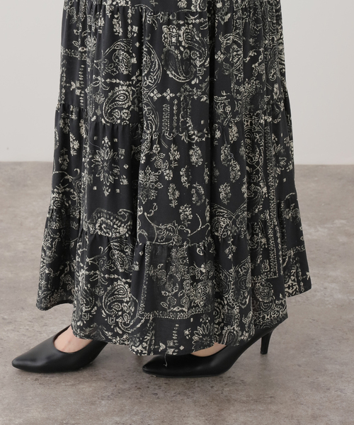 Couture d'adam（クチュールドアダム）の「【COUTURE D'ADAM/クチュールドアダム】別注Bandana College Print Skirt（スカート・レディース・ブラック・FREE）」の12枚目の写真