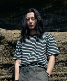 FAKE CAMPER（フェイクキャンパー）の「クラシックストライプ半袖Tシャツ[グリーン]（Tシャツ/カットソー）」