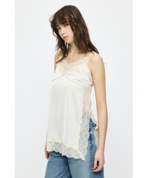 LACE TRIM SATIN キャミソール（キャミソール）｜MOUSSY（マウジー）の