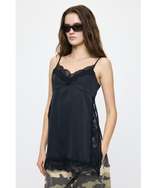 LACE TRIM SATIN キャミソール（キャミソール）｜MOUSSY（マウジー）の