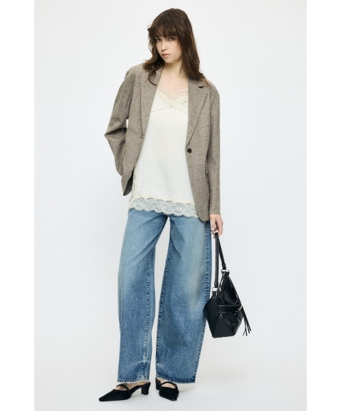 MOUSSY(マウジー)の「LACE TRIM SATIN キャミソール(キャミソール・レディース・アイボリー/ブラック・FREE)」の13枚目の写真