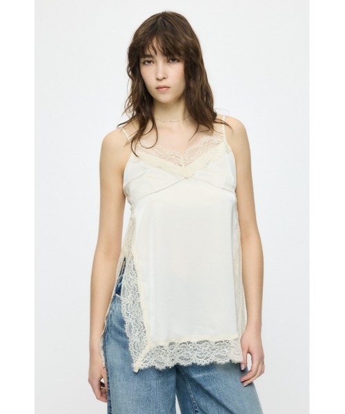 LACE TRIM SATIN キャミソール（キャミソール）｜MOUSSY（マウジー）の