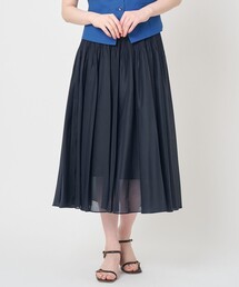 ドットパッチワークプリントプリーツ スカート〈セットアップ対応商品
