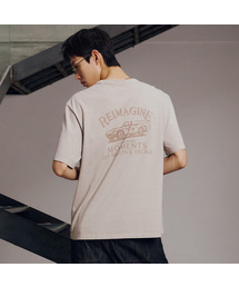 ピグメントグラフィックオーバーサイズ半袖Tシャツ - 2カラー