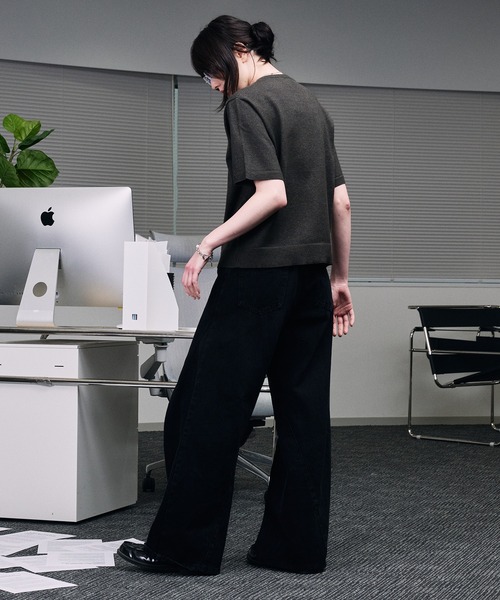 SELLE GLANT(セレグランテ)の「CREW NECK ZIP KNIT SHIRT / クルーネックジップニットシャツ(Tシャツ/カットソー・メンズ・ブラック/ネイビー・LARGE/MEDIUM/SMALL)」の18枚目の写真