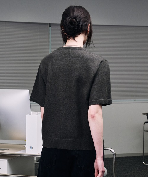 SELLE GLANT(セレグランテ)の「CREW NECK ZIP KNIT SHIRT / クルーネックジップニットシャツ(Tシャツ/カットソー・メンズ・ブラック/ネイビー・LARGE/MEDIUM/SMALL)」の14枚目の写真