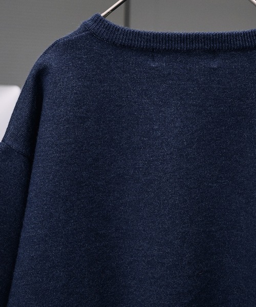 SELLE GLANT(セレグランテ)の「CREW NECK ZIP KNIT SHIRT / クルーネックジップニットシャツ(Tシャツ/カットソー・メンズ・ブラック/ネイビー・LARGE/MEDIUM/SMALL)」の9枚目の写真