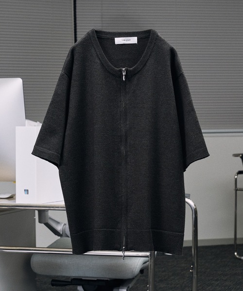 SELLE GLANT(セレグランテ)の「CREW NECK ZIP KNIT SHIRT / クルーネックジップニットシャツ(Tシャツ/カットソー・メンズ・ブラック/ネイビー・LARGE/MEDIUM/SMALL)」の4枚目の写真