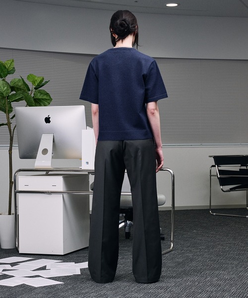 SELLE GLANT(セレグランテ)の「CREW NECK ZIP KNIT SHIRT / クルーネックジップニットシャツ(Tシャツ/カットソー・メンズ・ブラック/ネイビー・LARGE/MEDIUM/SMALL)」の3枚目の写真