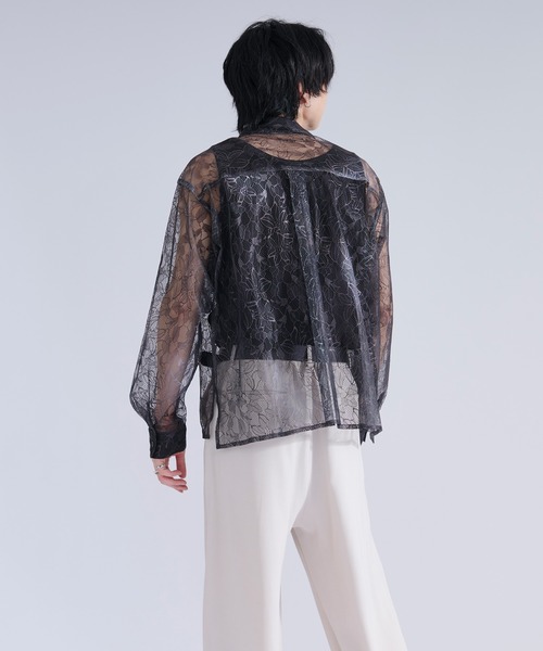 Ellno Loset(エルノロゼット)の「グラデーションプリントレースシャツ(シャツ/ブラウス・メンズ・パープル/ブラック/ブルー・LARGE/SMALL/MEDIUM)」の8枚目の写真