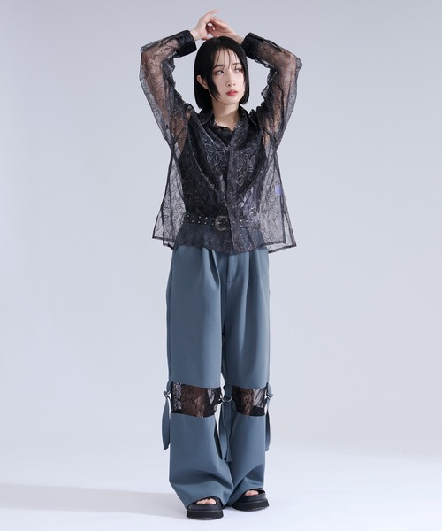 Ellno Loset(エルノロゼット)の「グラデーションプリントレースシャツ(シャツ/ブラウス・メンズ・パープル/ブラック/ブルー・LARGE/SMALL/MEDIUM)」の20枚目の写真
