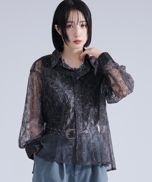 Ellno Loset(エルノロゼット)の「グラデーションプリントレースシャツ(シャツ/ブラウス・メンズ・パープル/ブラック/ブルー・LARGE/SMALL/MEDIUM)」の15枚目の写真