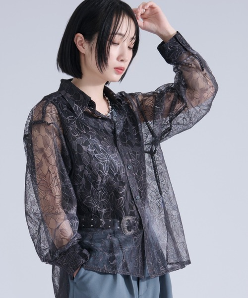 Ellno Loset(エルノロゼット)の「グラデーションプリントレースシャツ(シャツ/ブラウス・メンズ・パープル/ブラック/ブルー・LARGE/SMALL/MEDIUM)」の16枚目の写真