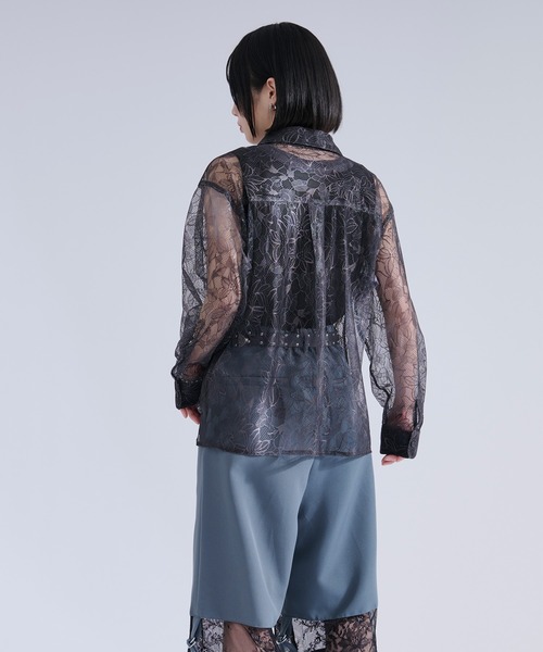 Ellno Loset(エルノロゼット)の「グラデーションプリントレースシャツ(シャツ/ブラウス・メンズ・パープル/ブラック/ブルー・LARGE/SMALL/MEDIUM)」の17枚目の写真