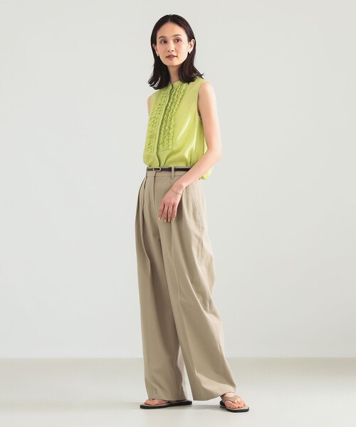 Demi-Luxe BEAMS(デミルクス ビームス)の「レーヨンリネン フリルヨーク ブラウス(シャツ/ブラウス・レディース・ブラック/イエロー系その他2/ベージュ・36/38)」の13枚目の写真