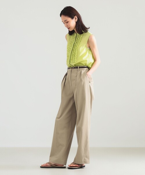 Demi-Luxe BEAMS(デミルクス ビームス)の「レーヨンリネン フリルヨーク ブラウス(シャツ/ブラウス・レディース・ブラック/イエロー系その他2/ベージュ・36/38)」の15枚目の写真