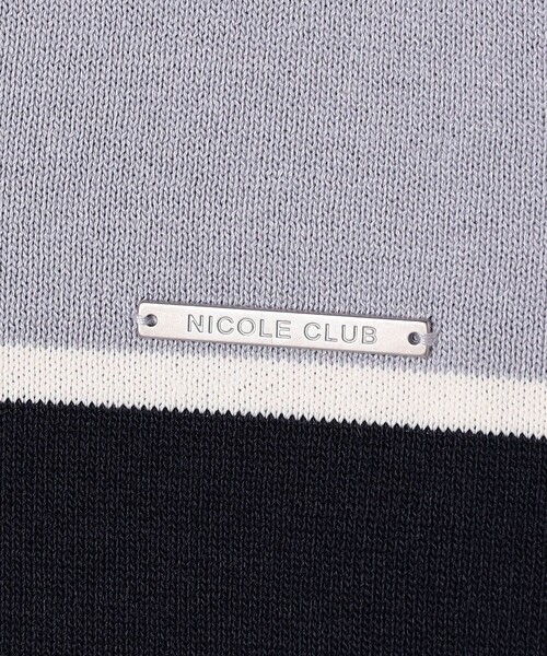 NICOLE CLUB(ニコル クラブ)の「レイヤードカラージップポロシャツ(ニット/セーター・レディース・その他2/ネイビー/ボルドー・FREE)」の22枚目の写真