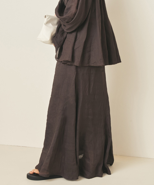 plage(プラージュ)の「RAMY LINEN TACK スカート(スカート・レディース・ボルドー/ブラウン・38/36)」の11枚目の写真
