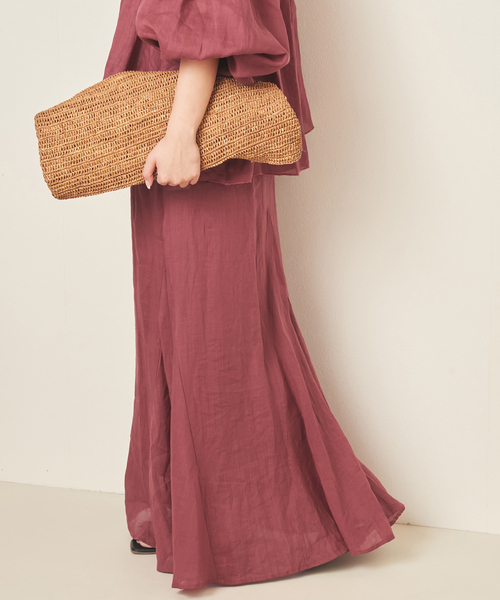 plage(プラージュ)の「RAMY LINEN TACK スカート(スカート・レディース・ボルドー/ブラウン・38/36)」の16枚目の写真